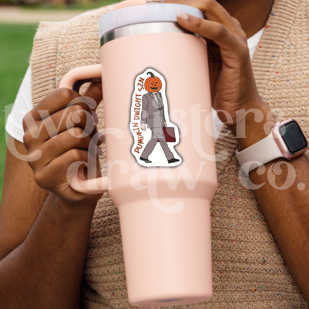 Dwight Schrute Pumpkin Head Sticker