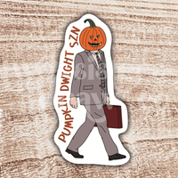 Dwight Schrute Pumpkin Head Sticker