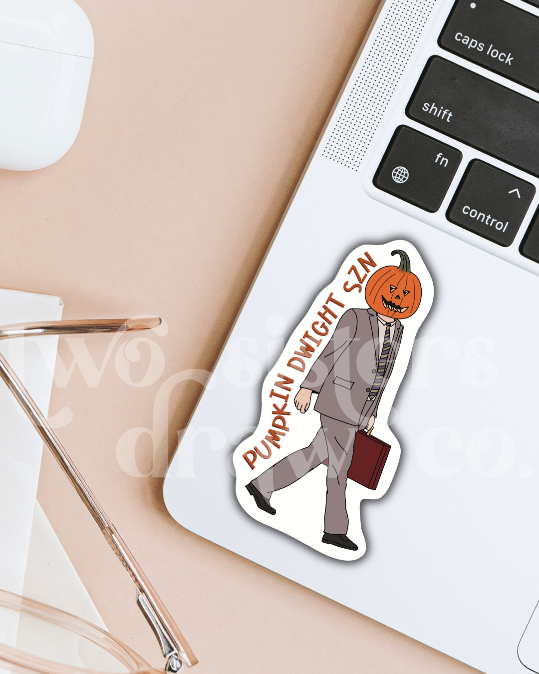Dwight Schrute Pumpkin Head Sticker