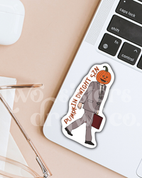 Dwight Schrute Pumpkin Head Sticker