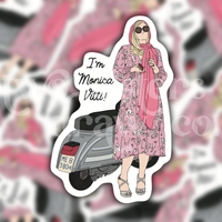 Tanya McQuoid "I'm Monica Vitti!" Italy Vespa Sticker
