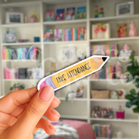 Take Attendance Yellow Pencil Teacher Sticker