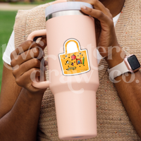 Yellow Teacher Bogg Bag Sticker