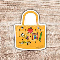 Yellow Teacher Bogg Bag Sticker