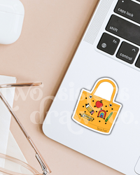 Yellow Teacher Bogg Bag Sticker
