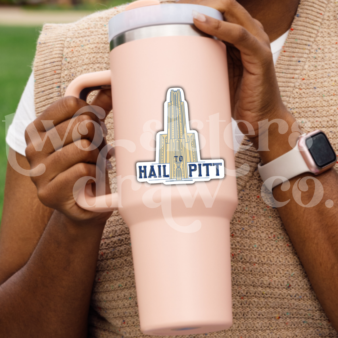 Cathedral of Learning Hail to Pitt Sticker