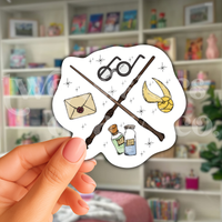Harry Potter Wands Sketch Sticker