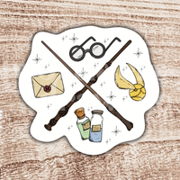 Harry Potter Wands Sketch Sticker