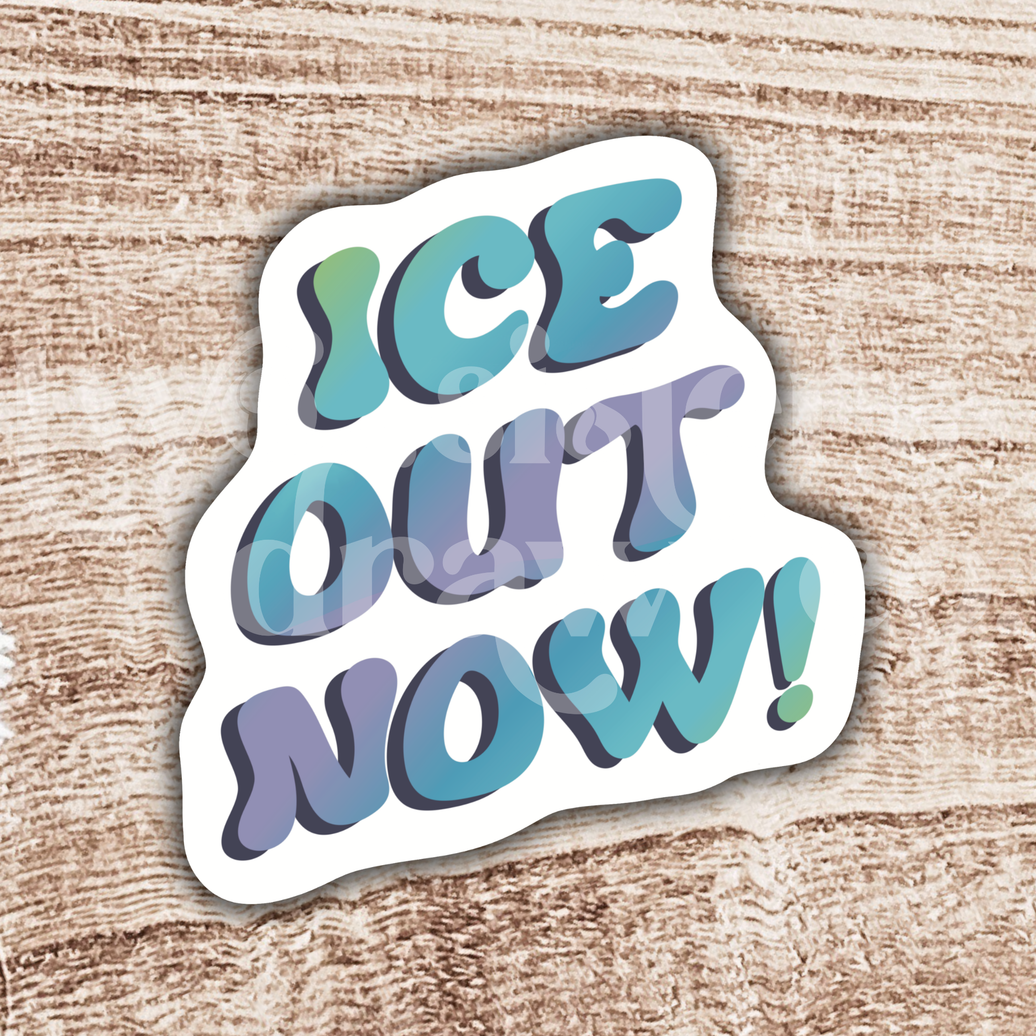 ICE Out Now Social Justice Sticker