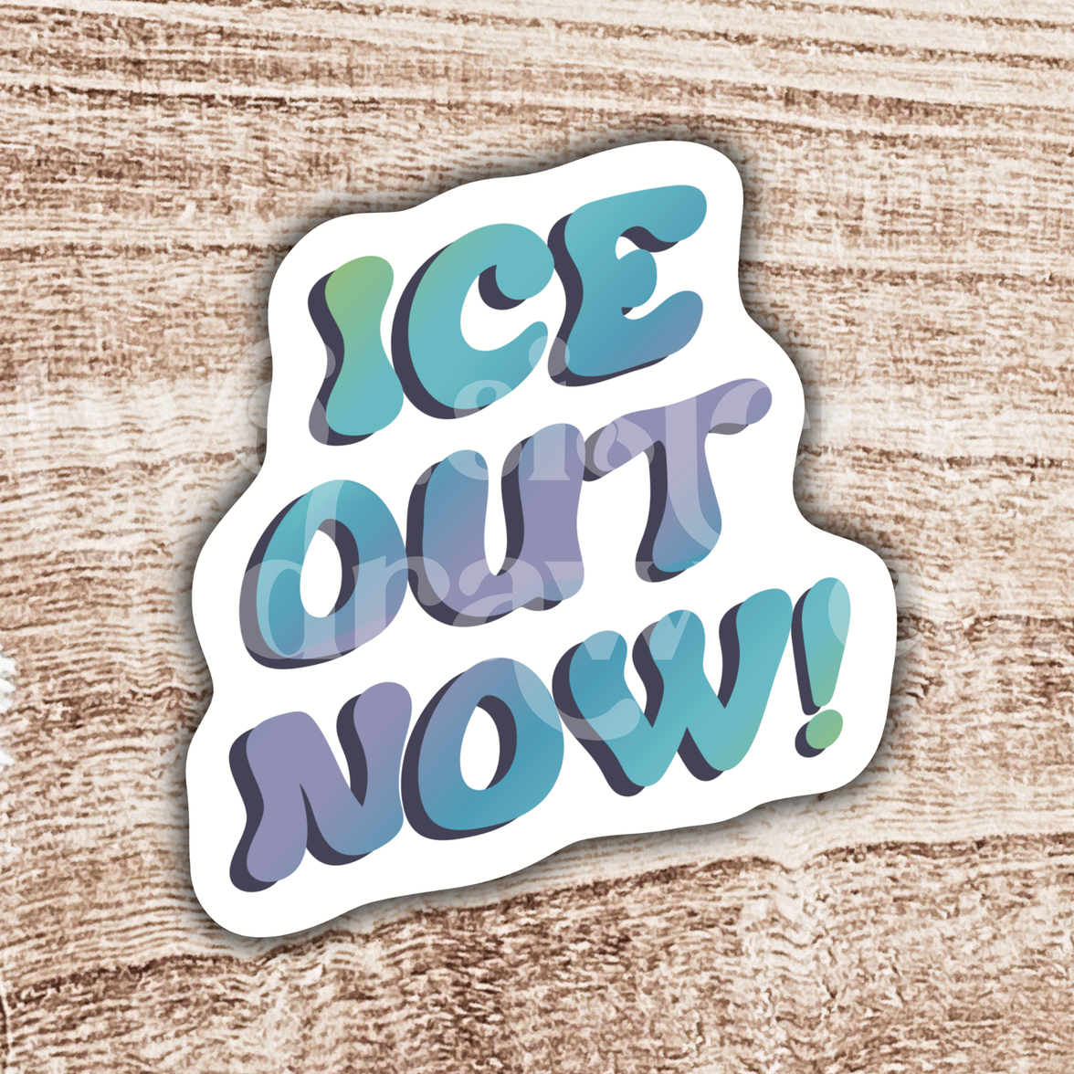 ICE Out Now Social Justice Sticker