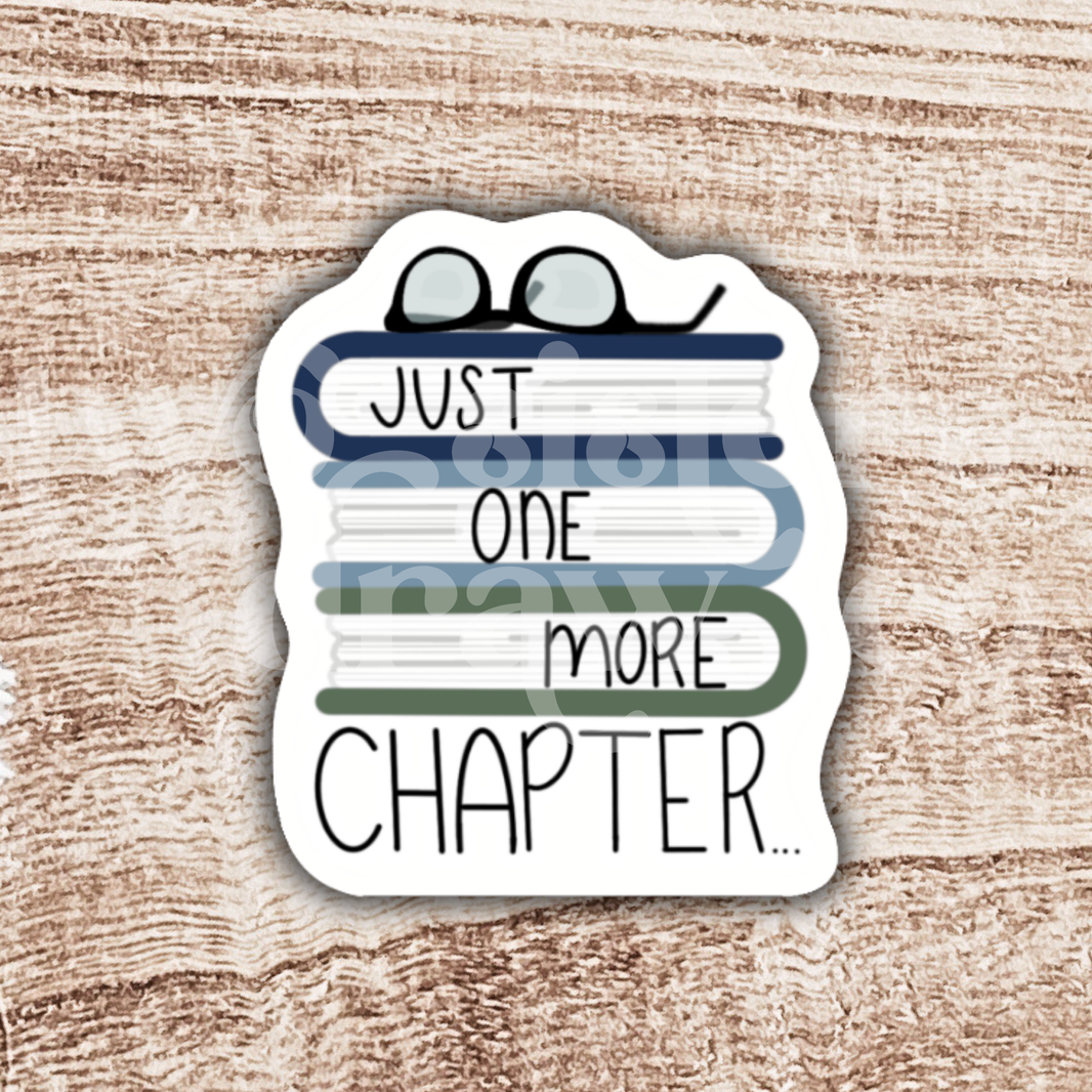 Just One More Chapter Bookish Sticker
