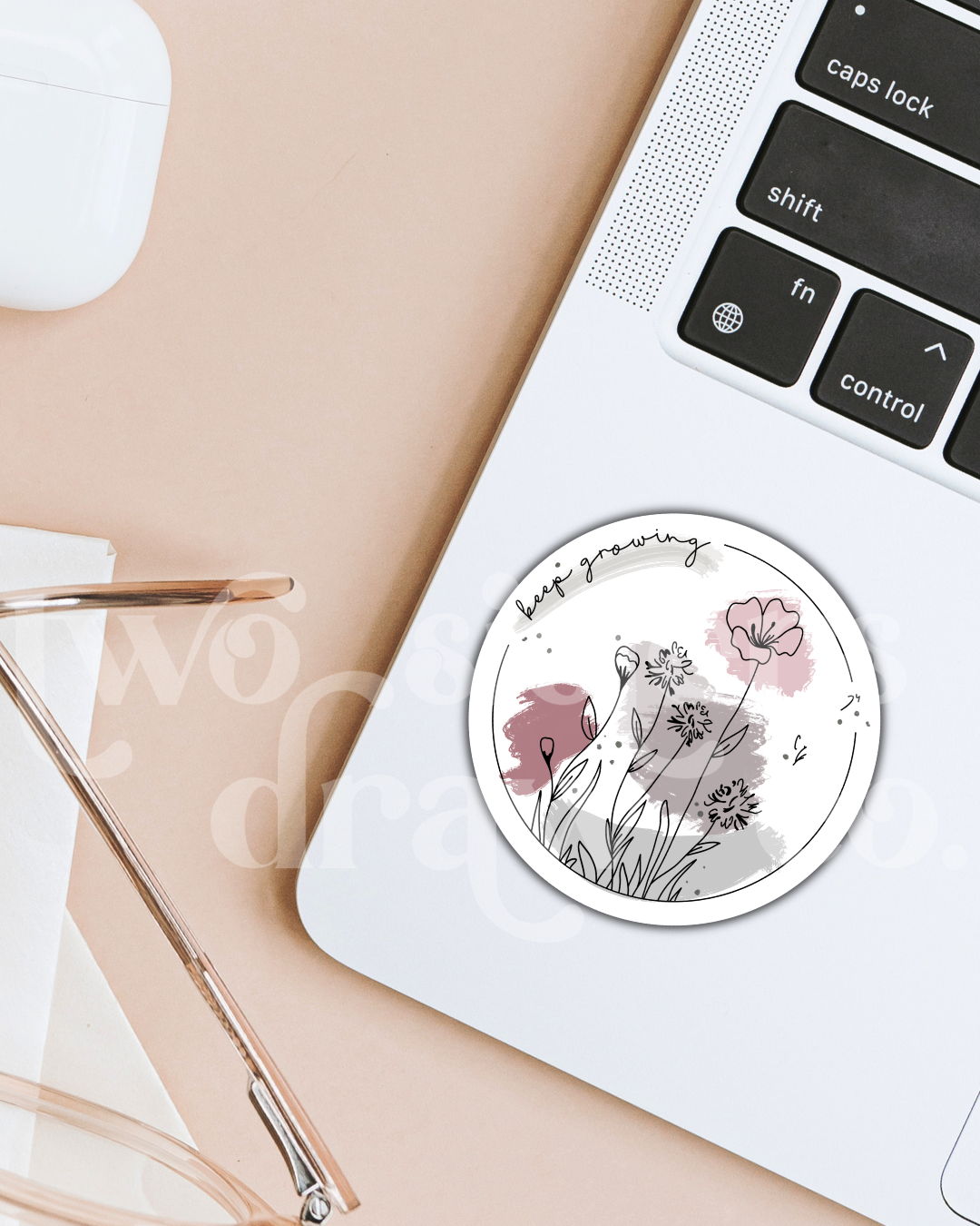 Keep Growing Floral Motivational Sticker