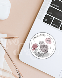 Keep Growing Floral Motivational Sticker