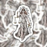 Lady Justice Karma Is A Queen Taylor Swift Social Justice Sticker
