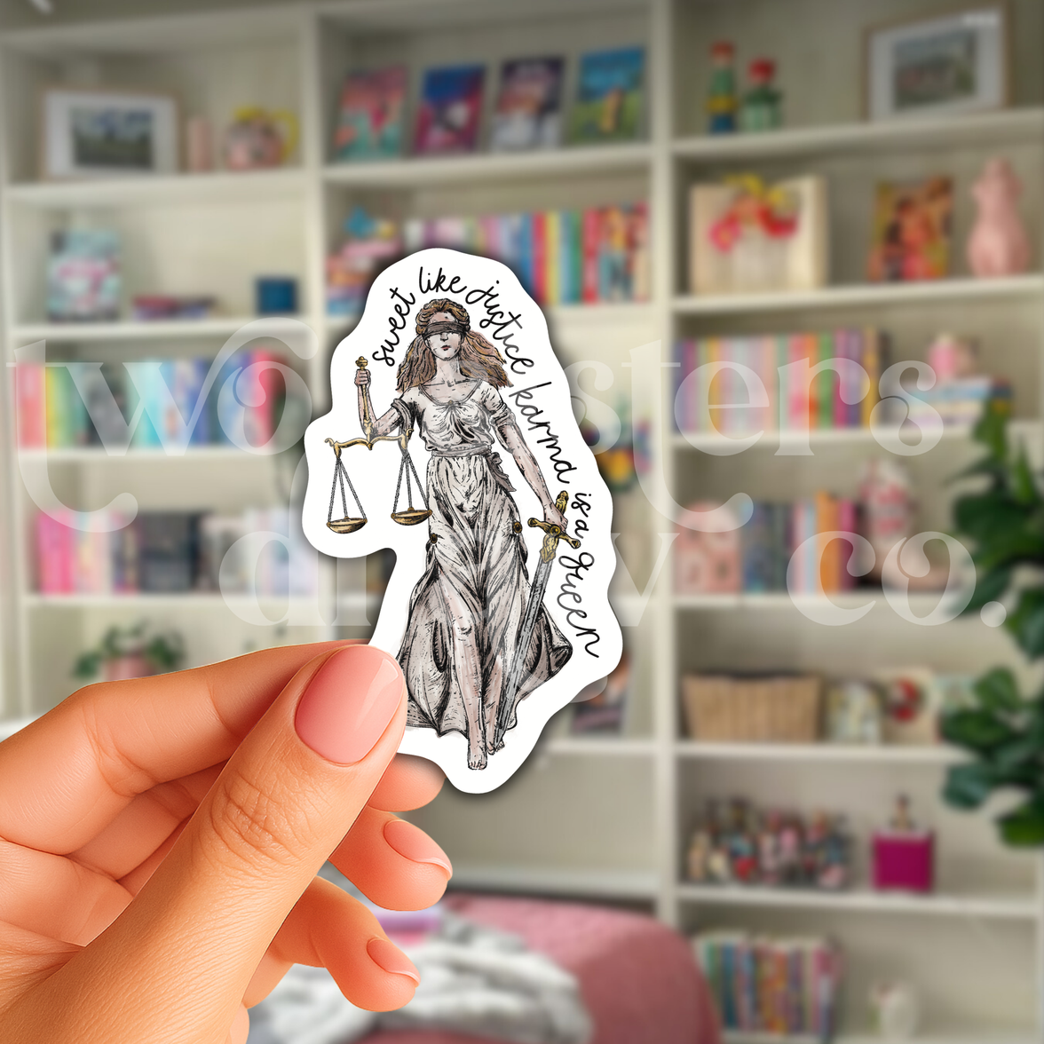 Lady Justice Karma Is A Queen Taylor Swift Social Justice Sticker
