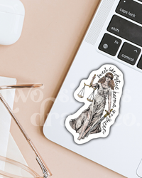 Lady Justice Karma Is A Queen Taylor Swift Social Justice Sticker