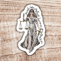 Lady Justice Karma Is A Queen Taylor Swift Social Justice Sticker