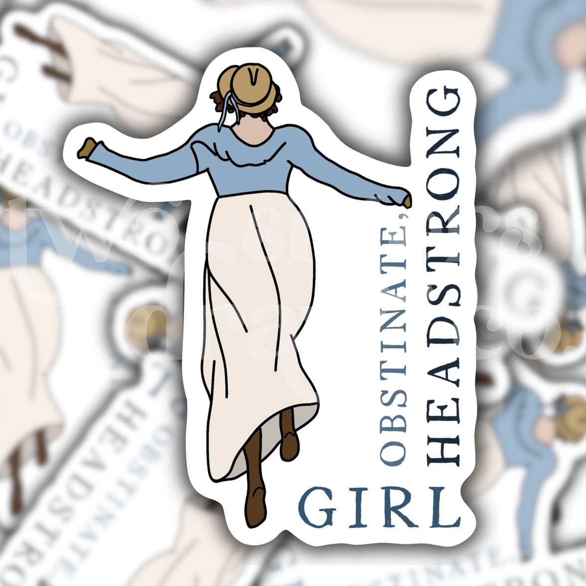 Lizzie Bennet "Headstrong, Obstinate Girl" Pride & Prejudice Sticker